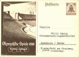 1936 Olympische Spiele Berlin / Olympic Games in Berlin. advertisement card s: Georg Fritz