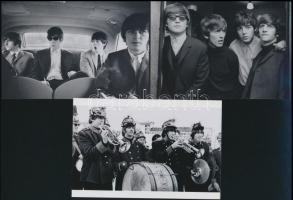 cca 1968 Beatles együttes, Fekete György (1904-1990) budapesti fényképész gyűjtéséből 3 db mai nagyítás, 10x15 cm
