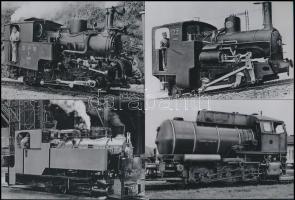13 db mai nagyítás régi mozdonyokról, 10x15 cm