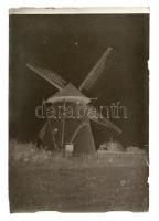 cca 1930 Alföldi szélmalmok, 2 db vintage üveglemez negatív Kerny István (1879-1963) budapesti fotóm...