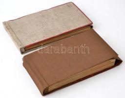 cca 1944 Privát felvételek negatív gyűjteménye, 2 db negatívtartó albumba rendezve, sok helyszínen, ...