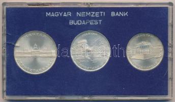 1956. 10Ft + 20Ft + 25Ft Ag "Tízéves a Forint" sor kék, sérült MNB tokban T:1
Adamo EM4, ...