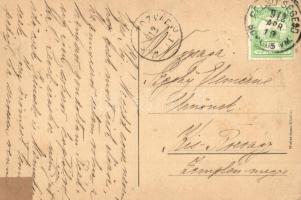 1912 Felsősegesd (Segesd), Széchenyi kastély télen. Weller Samu kiadása (megerősített sarok / restor...