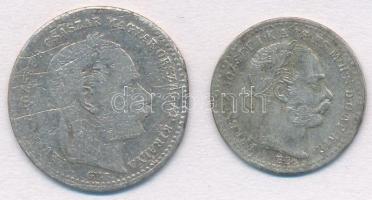1868KB 20kr Ag "Magyar Királyi Váltó Pénz" + 1870KB 10kr Ag "Váltó Pénz" T:2-,3 ...