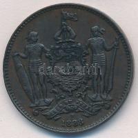 Brit Észak-Borneó 1888H 1c Br T:2
British North Borneo 1888H 1 Cent Br C:XF
Krause KM#2