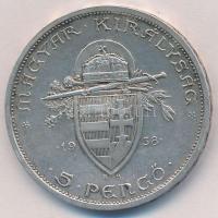 1938. 5P Ag "Szent István" T:2 
Adamo P8.1