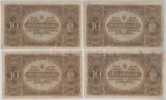 1920. 10K (4x) sorszámkövetők T:III