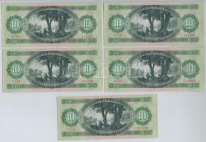 1975. 10Ft (5x) sorszámkövetők T:I