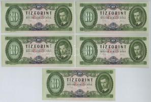 1975. 10Ft (5x) sorszámkövetők T:I