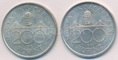 1993. 200Ft Ag "MNB" (2x) T:2