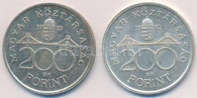 1992. 200Ft Ag "MNB" (2x) T:2