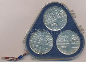 1976. 200Ft Ag (3xklf) "Festők I. / Derkovits, Szinyei, Munkácsy" sor, eredeti, plombált M...