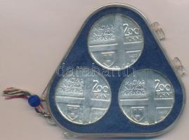 1977. 200Ft Ag (3xklf) "Magyar festők II. / Csontváry, Mányoki, Rippl-Rónai" eredeti, plom...