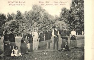 Vrnjacka Banja, Wrnjatschka Bad; Villa Paradies, Speil Kroket / tennis court with tennis players