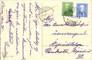 1933 Boldog Új évet! / New Year greeting card, mushroom. Erika Nr. 5015. litho