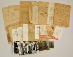 Vegyes, 1945 utáni katonai papírrégiség tétel: fotók, meghívók, stb., érdekes, átnézésre érdemes anyag