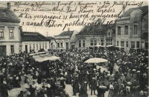 1914 Veszprém, Heti vásár, Wellner Gyula fogműterme (EK)