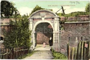 1909 Ada Kaleh, Várkapu / Eingangs-Thor / castle entry gate (kis szakadás / small tear)