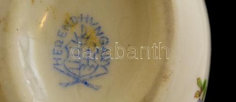 Herendi rózsa mintás tojás. Jelzett, hibátlan. 8 cm