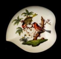 Herendi Rotschild mintás, szív alakú bonbonniere  Kézzel festett, jelzett, hibátlan. 9 cm