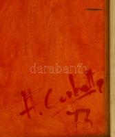 Angelo Corbetta (?- ): Szerelem nélkül (Senza amore). Vegyes technika, vászon, jelzett, üvegezett ke...