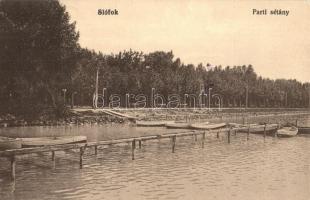 1915 Siófok, parti sétány csónakokkal + K.u.K. Militärzensur Marburg