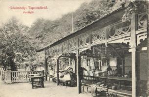 1912 Miskolctapolca, Görömbölytapolca, Görömbölyi Tapolcafürdő; vendéglő. Fodor Zoltán kiadása (EK)