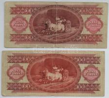 1949. 100Ft (2x) T:III,III- 
Adamo F28