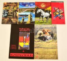 4 db tematikus telefonkártya dísz berakó + Telefonkártya katalógus 1991-1998