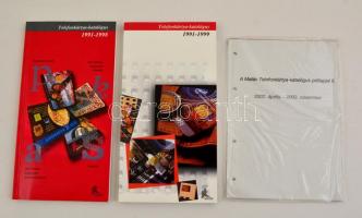 2 db telefonkártya katalógus: 1991-1998 és 1991-1999 + katalógus pótlapok (2002)