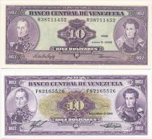 Venezuela 1988. 10B + 1995. 10B T:I Venezuela 1988. 10 Bolivares + 1995. 10 Bolivares C:UNC