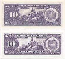 Venezuela 1988. 10B + 1995. 10B T:I
Venezuela 1988. 10 Bolivares + 1995. 10 Bolivares C:UNC