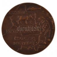 DN "Kőtelek községért" kétoldalas Br plakett (79mm) T:2