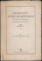 1936 Emlékkönyv Dr. Kecskeméti Lipót főrabbi temetéséről életrajzi adataival, 141p