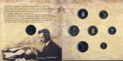 2005. 1Ft-100Ft 7klf db + 10Ft "József Attila" szettben T:BU Csak 8000db!