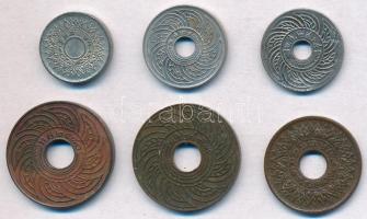 Thaiföld / Sziám ~1900-1930. 6db-os vegyes fémpénz tétel T:2,2-
Thailand / Siam ~1900-1930. 6pcs of...