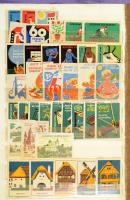 Régi bélyegalbumban több mint 850 régi külföldi gyufacímke kb. 1950-60-as évekből