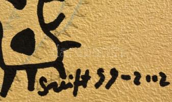 Szeift Béla (1944-2012): Baci, vegyes technika, papír, jelzett, 33×26,5 cm