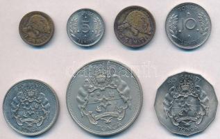 Tonga 1967-1974. 1s-1P (7xklf) T:1-,2
Tonga 1967-1974. 1 Seniti - 1 Pa'anga (7xdiff) C:AU,XF