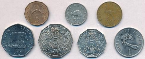 Tanzánia 1972-1992. 5s - 20Sh (7xklf) T:1-,2
Tanzania 1972-1992. 5 Senti - 20 Shilingi (7xdiff) C:A...