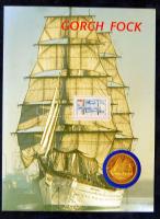 Németország 1958. "Gorch Kock-német egyesülés" aranyozott emlékérem nagyalakú, dekoratív emléklapon, a hajó adataival T:PP