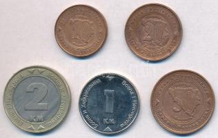 Bosznia-Hercegovina 1998-2000. 10f-2KM (5xklf) T:2
Bosnia-Hercegovina 1998-2000. 10 Feninga - 2 Kon...