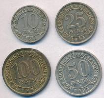 Spitzbergák 1993. 10R + 25R + 50R + 100R T:1-,2
Spitsbergen 1993. 10 Roubles + 25 Roubles + 50 Roub...