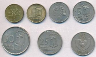 Egyenlítői-Guinea 1969. 1P-50P (4xklf) + 1975. 1E-10E (3xklf) T:2
Equatorial Guinea 1969. 1 Peseta ...