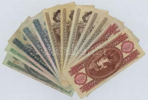 13db-os forint bankjegy tétel 10-20-50-100Ft-os címletek T:III,III-