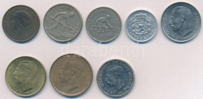 Luxemburg 1930-1990. 10c-50Fr (8xklf) T:1-,2
Luxembourg 1930-1990. 10 Centimes - 50 Francs (8xdiff)...