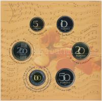 2009. 5Ft-200Ft "Haydn" (7xklf) forgalmi érme sor, benne "Joseph Haydn" Ag emlék...