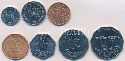 Madagaszkár 1989-1993. 1fr-50A (7xklf) T:1-
Madagascar 1989-1993. 1 Franc - 50 Ariary (7xdiff) C:AU