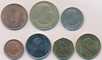Malawi 1967-1996. 1p-1K (7xklf) T:1-,2
Malawi 1967-1996. 1 Penny - 1 Kwacha (7xdiff) C:AU,XF