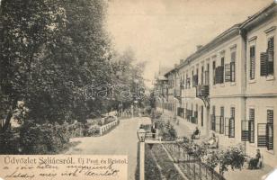1909 Szliács, Sliac; Új Pest és Bristol szálloda / hotels (EM)